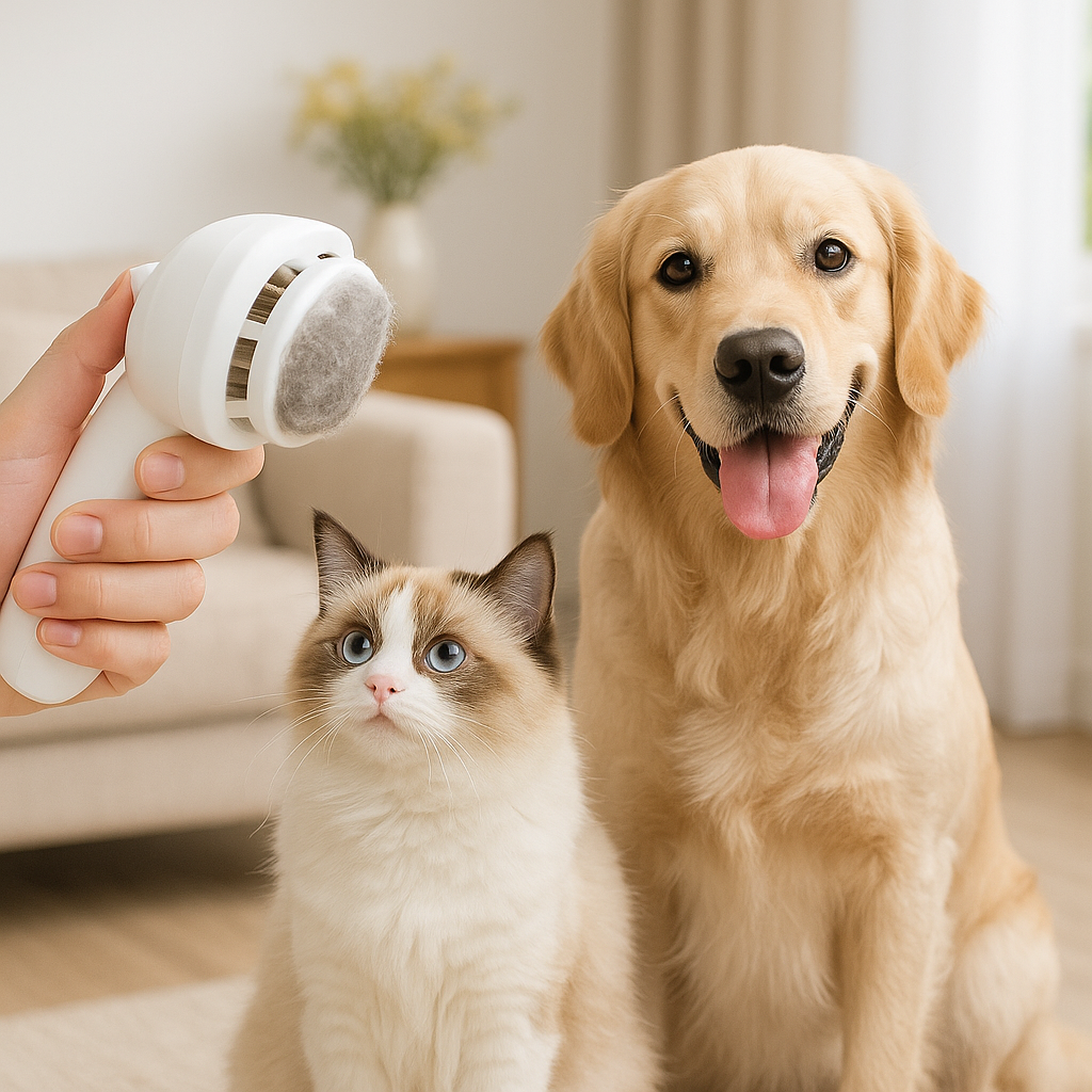 FurEase™ All-in-One Pet Grooming Mist Brush